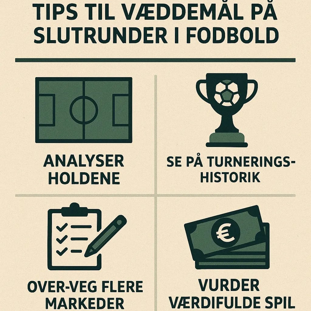 Tips til væddemål på slutrunder i fodbold